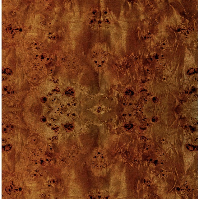 Matthew Izzo Home Mulligan Dark Burlwood Four Door Buffet Cabinet With Brass Hardware For Sale In New York - Image 6 of 8