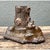 Burnt Umber Vintage Ceramic Cat and Tree Stump Vase For Sale - Image 8 of 12