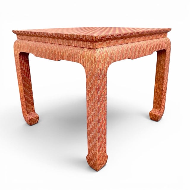 Baker Furniture Company Late 20th Century Baker Raffia Wrapped Cocktail Table For Sale - Image 4 of 7