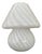 Large Swirl White Murano Glass Mushroom Table Lamp, 1970s For Sale
