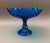 Westmoreland Glass Mid 20th Century Westmoreland Blue Sawtooth Diamond Point Glass Footed Pedestal Compote Bowl For Sale - Image 4 of 8