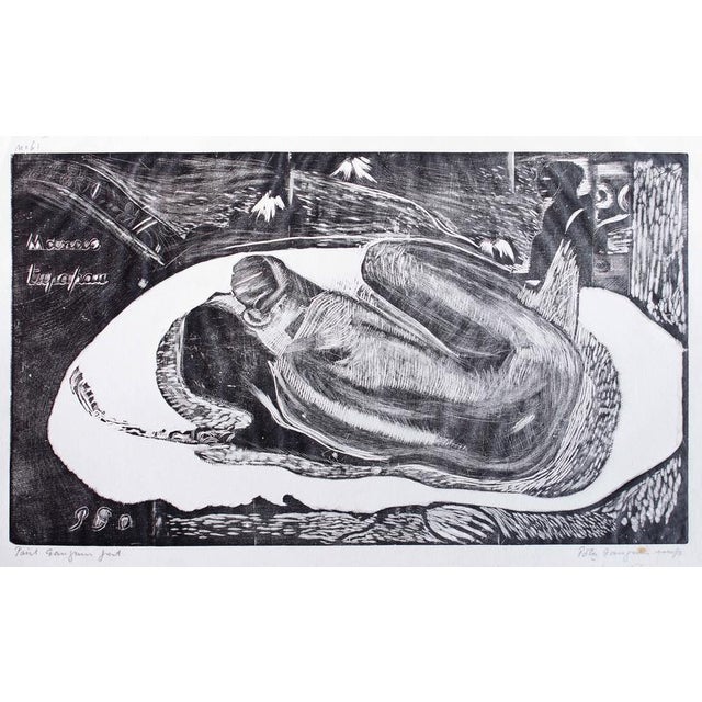 Paul Gauguin, She is Haunted by a Spirit, 1921, Woodcut Print For Sale - Image 6 of 6