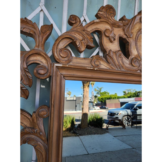 Large Wood Wall Mirror For Sale In Los Angeles - Image 6 of 12