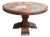 Round Dining Table in Oak and Ceramic by Barrois, 1970s For Sale