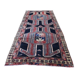 Vintage North West Persian Wool Hand Knotted Oriental Runner Rug For Sale