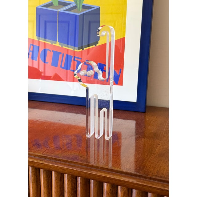 Acrylic Monkey Sculpture by Silvio Russo for Guzzini, Italy, 1970s For Sale - Image 6 of 16