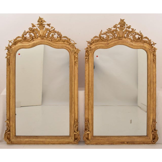 Antique Gold Leaf Mirror, 1850s For Sale - Image 11 of 12