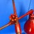 Red Early 20th Century Large Red Industrial Metal Floor Lamp By O. C. White For Sale - Image 8 of 12