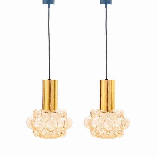 Stunning mid-century modern pendant light designed by helena tynell for limburg, germany's leading glasswork, renowned for...