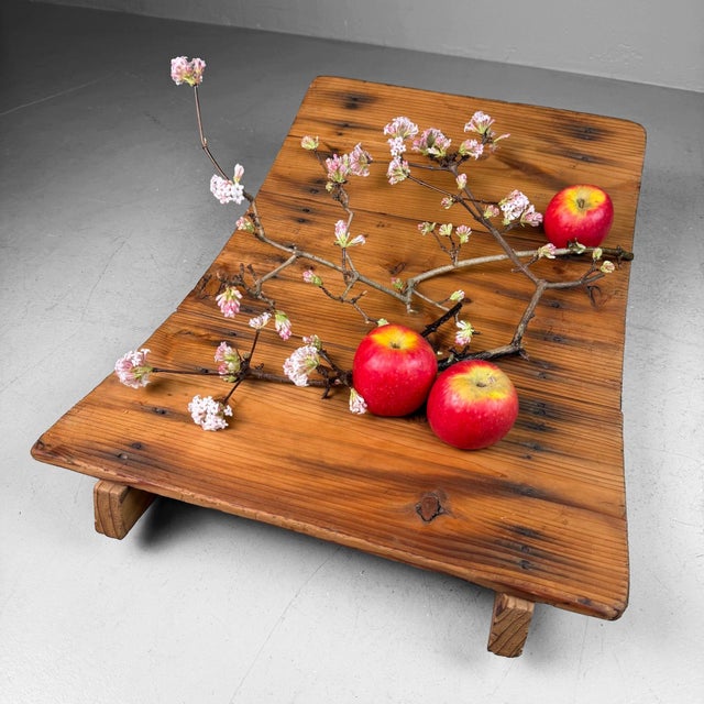 Brown Japanese Wabi-Sabi Wooden Sugi Plateau, 1930s For Sale - Image 8 of 13