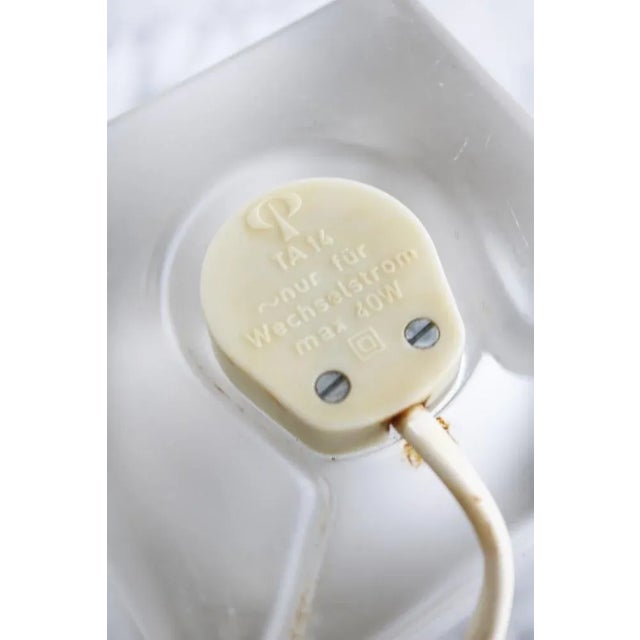 Glass Vintage Space Age Ice Cube Table Lamp from Peill & Putzler, 1970s For Sale - Image 7 of 8