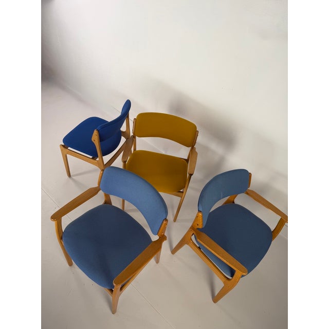 Wood Danish Oak Chairs by Erik Buch for Oddense Maskinsnedkeri, 1960s, Set of 4 For Sale - Image 7 of 10