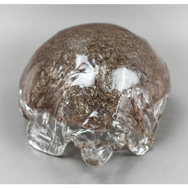 Mid 20th Century Vintage Murano Italian Hand Blown Art Glass Turtle Sculpture For Sale - Image 5 of 8