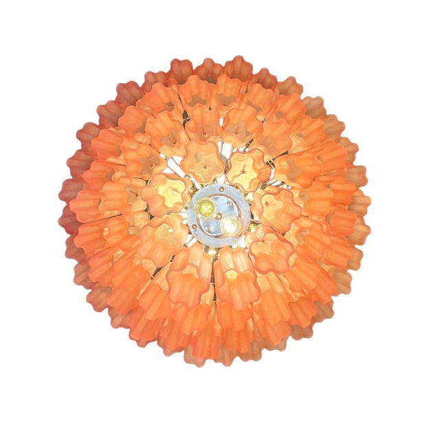 Handmade Murano Glass Chandelier with 80 Pink Tubes from Justfurnituress SRL For Sale - Image 13 of 15