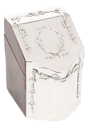 Antique Edwardian Sterling Silver Playing Card Box, 1890s