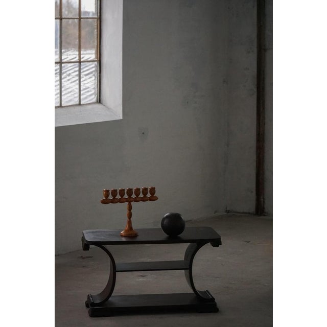 Danish Art Deco Wooden Side Table with Shelf, 1930s For Sale - Image 12 of 18