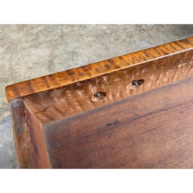 Late 18th Century Flat Top Curly Maple Highboy For Sale - Image 9 of 16