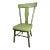Americana Folk Art Small Green Fiddleback Solid Wood Chair For Sale