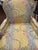 Textile Mid 20th Century French Provincial Floral Louis XV Style Bergere Cabriole Armchair For Sale - Image 7 of 12