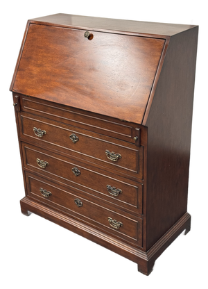 Wood Secretary Desk Chest, Vintage