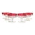 1950s Tiffin-Franciscan “King’s Crown” 6 Cranberry Red Coupe Champagne Glasses For Sale