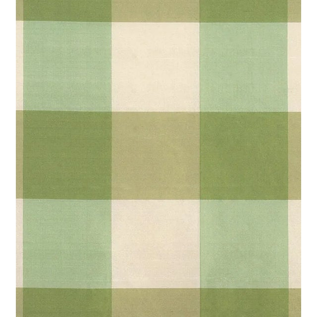 Traditional The House of Scalamandré Woodland Check Fabric, Green & Ivory For Sale - Image 3 of 3