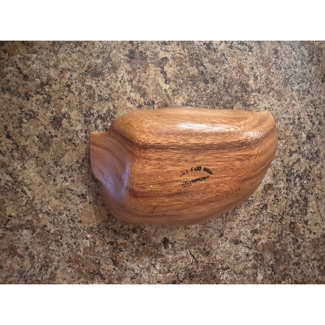 Vintage Boho Chic Wooden Serving Bowl For Sale - Image 4 of 4