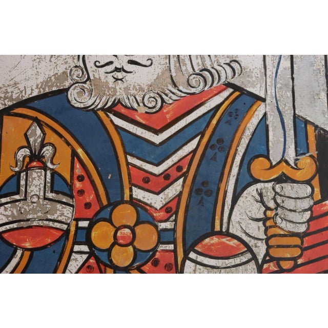 White Early 20th Century Double-Sided "Kings Head" Hand Painted Metal English Pub Sign For Sale - Image 8 of 18