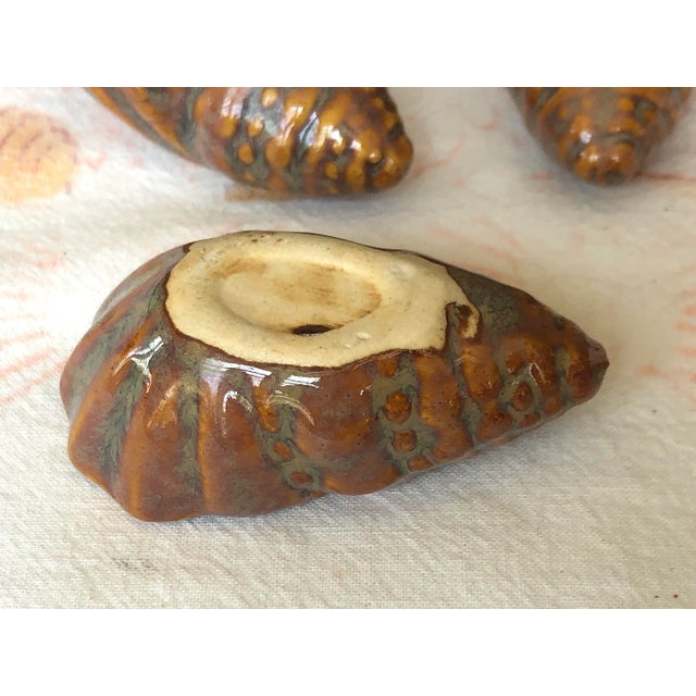 Ceramic Seashell Tea Light Candle Holder - Set of 5 For Sale - Image 12 of 13