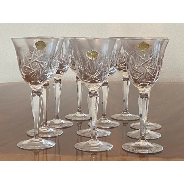 Mid 20th Century Hand Cut Crystal Stemware/Drink Ware- 60 Pieces Made in Germany For Sale - Image 4 of 12