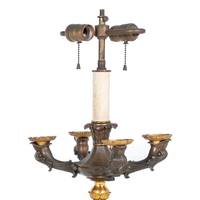 Restauration Ormolu and Bronze Candelabra, Pair For Sale - Image 4 of 4