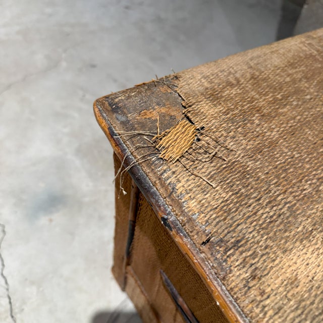 Vintage Woven Rattan or Wicker Storage Trunk Blanket Chest Mid Century For Sale - Image 9 of 15