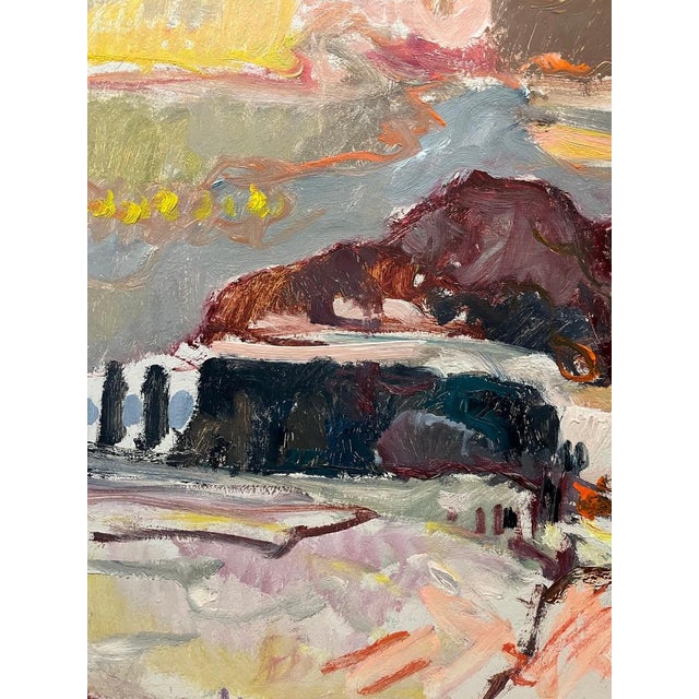 Jean Krille, Landscape 141, Oil on Masonite For Sale - Image 10 of 14
