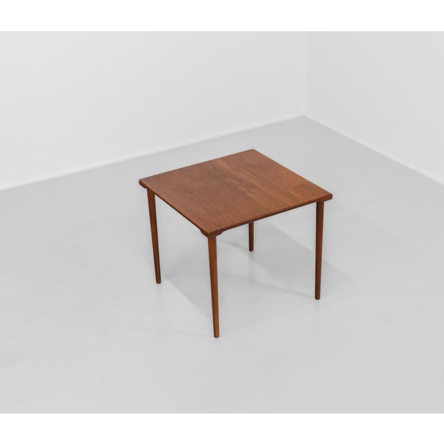 Brown Danish Teak Side Table by Peter Hvidt & Orla Mølgaard-Nielsen for France & Søn, 1950s For Sale - Image 8 of 12