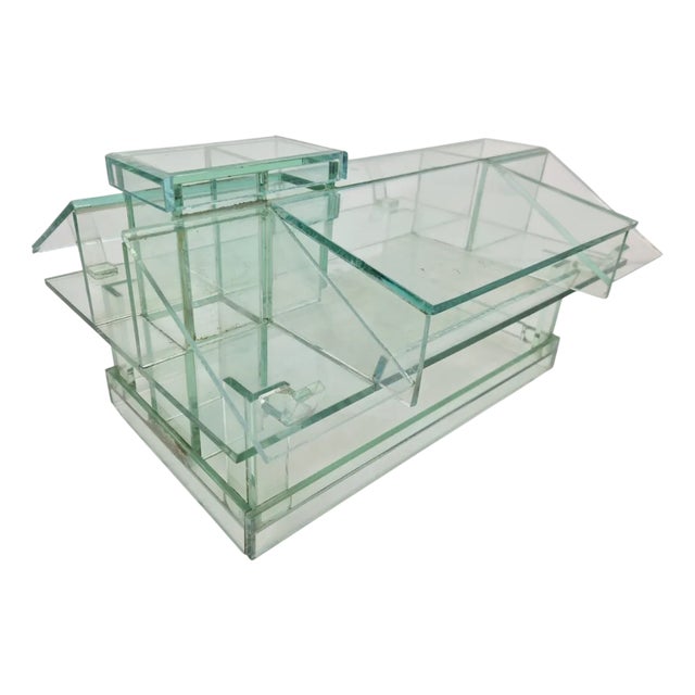 Vintage Modernist Architectural Model of Glass House, 1970s For Sale