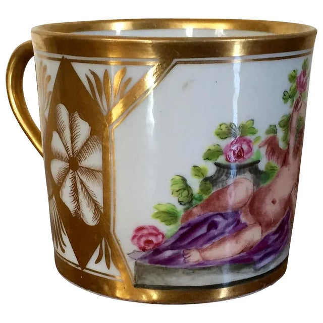 1800-1810 French Empire Porcelain Coffee Cup For Sale - Image 11 of 11