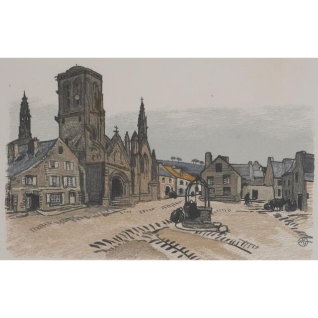 Mathurin Meheut, Church of Saint Ronan in Locronan, 1937, Engraving For Sale - Image 4 of 9