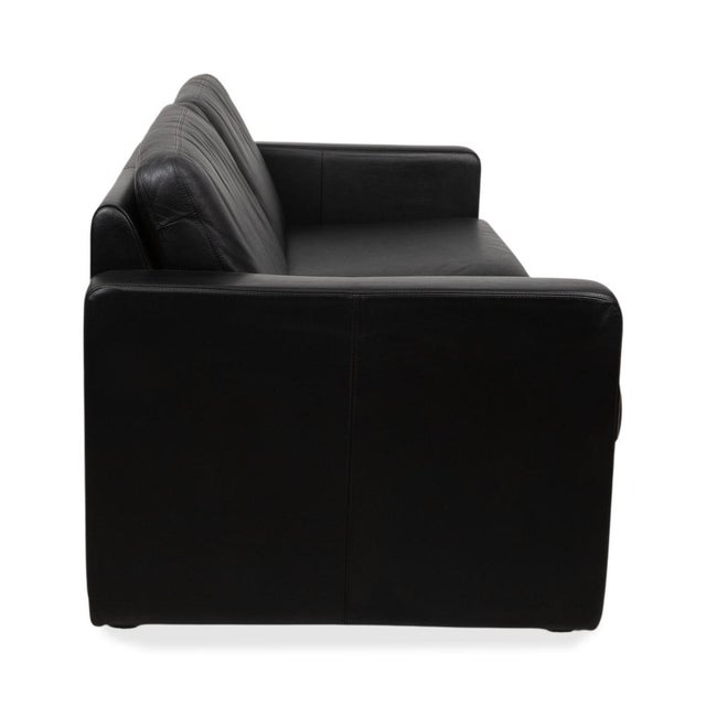 Conseta Two-Seater Sofa in Black Leather from COR For Sale - Image 9 of 12