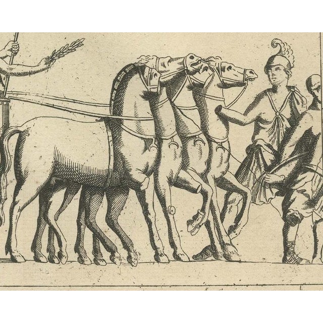 Bernard de Montfaucon, Roman Triumphal Chariots, Sacrificial Bulls and Coins, 1722, Engraving For Sale - Image 4 of 8