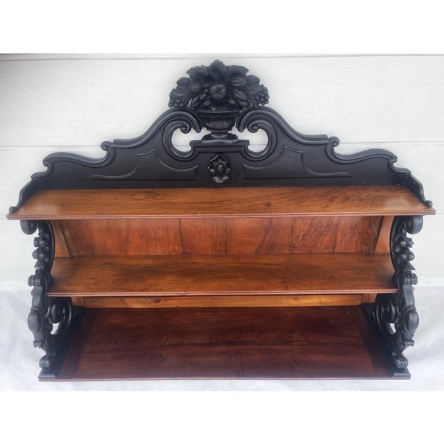 19th Century Neo-Renaissance Monumental Shelf for Hanging in Walnut For Sale - Image 12 of 18