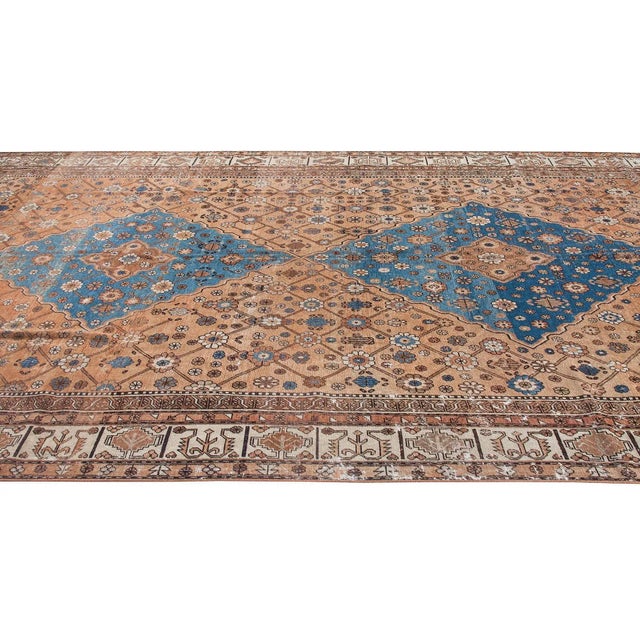 Traditional Antique Oversized Khotan Wool Rug For Sale - Image 3 of 6