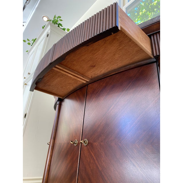 Traditional Bernhardt Wooden Buffet With Mirror For Sale - Image 9 of 18