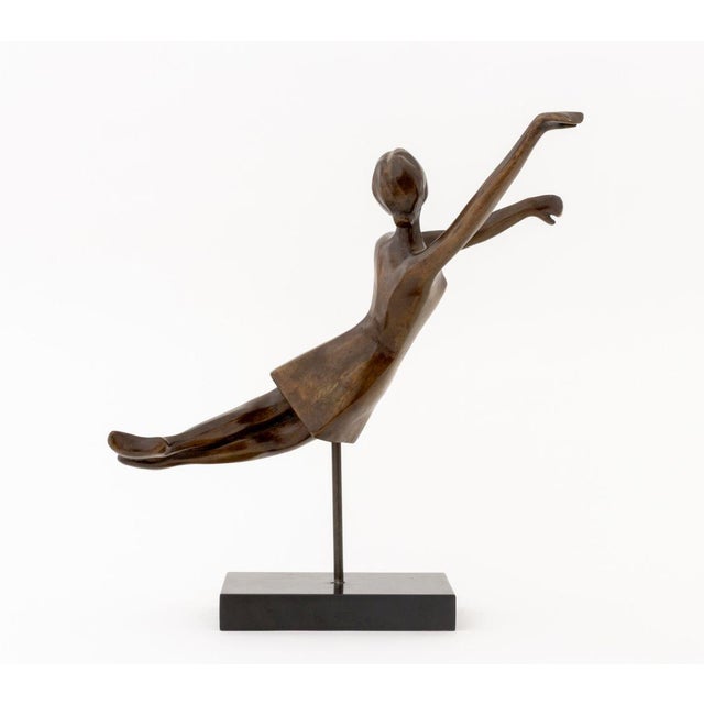 Tanya Poust Stylized Figure Patinated Bronze For Sale In New York - Image 6 of 7