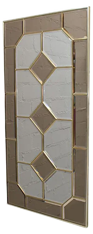 Stained Glass Framed Wall Mirror, 1970s