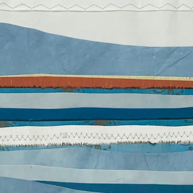 2020s Contemporary Semi-Abstract​ Mixed Media Nautical Sailcloth Landscape​ - By JJ-Hogan | the Essence of Experience, Framed For Sale - Image 5 of 7