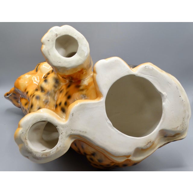 Mid Century Italian Glazed Leopard Cub Figure For Sale - Image 10 of 11