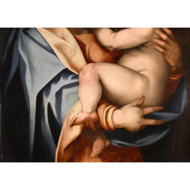 Workshop of Andrea del Sarto / Andrea d'Agnolo di Francesco, Madonna and Child, 1530, Oil on Board For Sale - Image 17 of 18