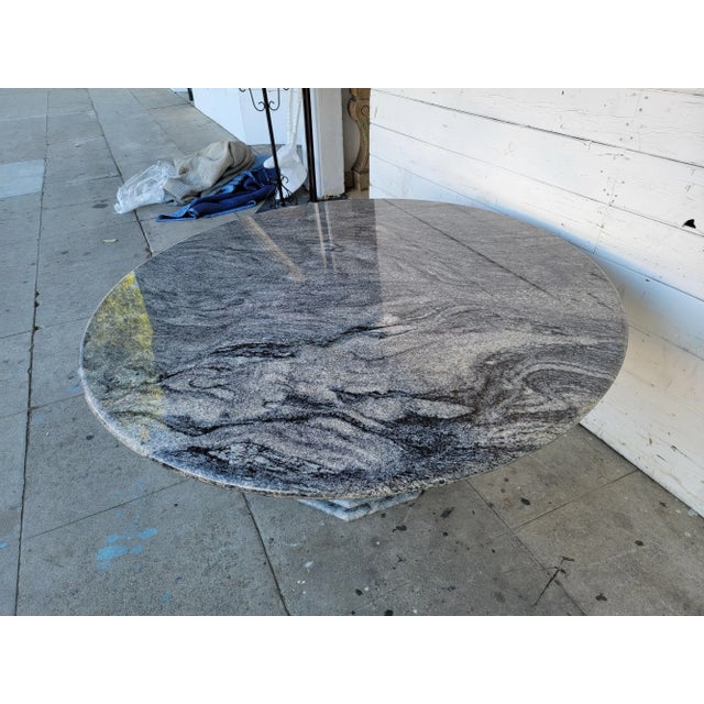 Stone 1970s Mid Century Modern Granite Dining Table For Sale - Image 7 of 18