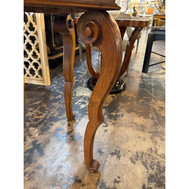 19th Century 19th Century German Inlaid Walnut Table For Sale - Image 5 of 5