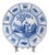 18th Century Blue and White Faience Charger in the style of Delft Kraak, Netherlands For Sale